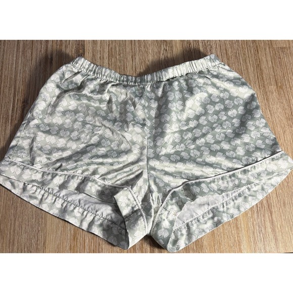 Joyspun Other - Joyspun Green Butterfly Print Satin Sleep Shorts